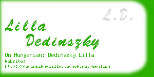 lilla dedinszky business card